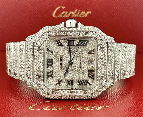 cartier watch iced